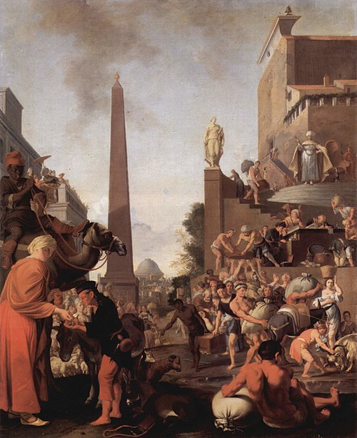 Joseph Gives Corn to His Brothers, 1655, Bartholomeus Breenbergh