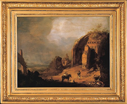 Tempel van Minerva Medica bij de Porta Maggiore te Rome, 1637, Bartholomeus Breenbergh