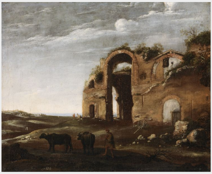 Landscape with the Ruins of the Baths of Diocletian, Rome, 1625, Bartholomeus Breenbergh