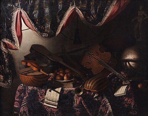 Large Still Life with Musical Instruments, 1660, Bartolomeo Bettera