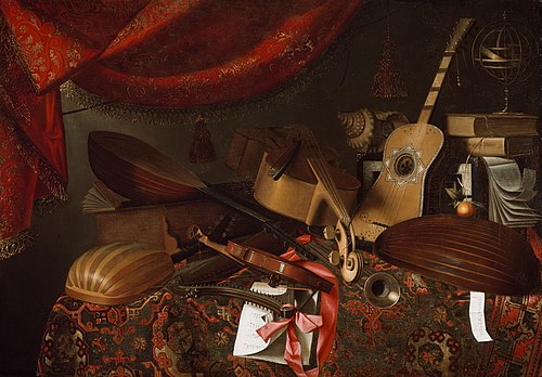 Still Life with Musical Instruments, , Bartolomeo Bettera