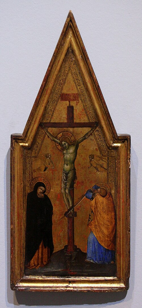 Le Christ en croix entre la Vierge et Saint Jean, 1350, Bartolomeo Bulgarini