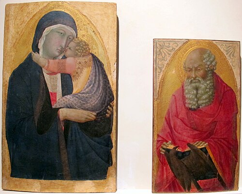 madonna col bambino e s. giovanni, 1350, Bartolomeo Bulgarini