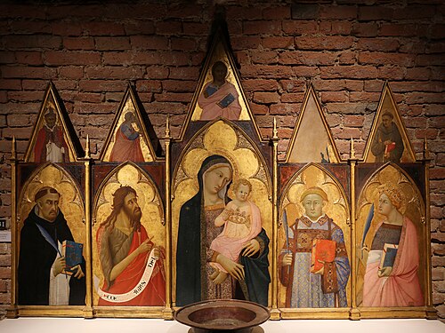 polittico con la madonna e santi, 1355, Bartolomeo Bulgarini