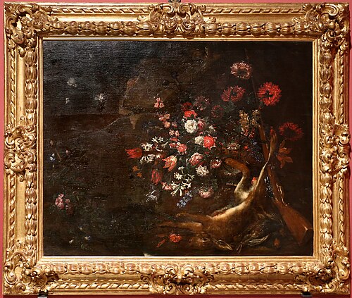 cacciagione e un fucile, , Bartolomeo Bimbi