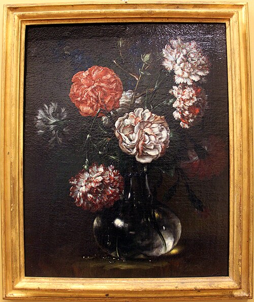 caraffa con garofani di sette varietà, , Bartolomeo Bimbi