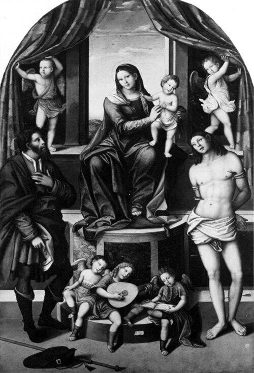 The Virgin and Child enthroned with Saints, 1515, Bartolomeo Coda