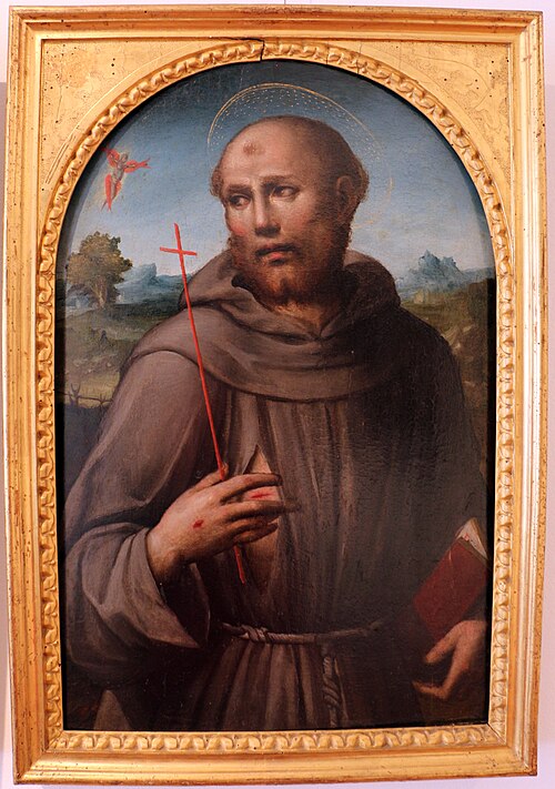 san francesco, testa di bara dalla chiesa della misericordia di grosseto, , Bartolomeo Neroni