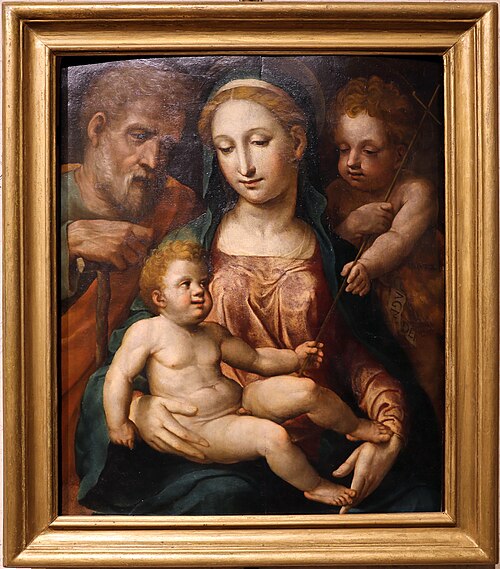 sacra famiglia con san giovannino, 1565, Bartolomeo Neroni