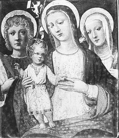 Maria mit Kind und den Heiligen Ansanus und Katharina von Siena, 1501, Bartolomeo Neroni