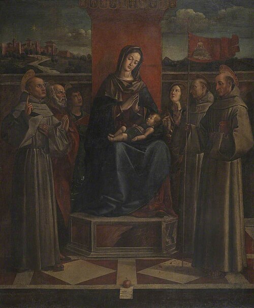 Virgin and Child Enthroned with Six Saints, 1500, Bartolomeo Cincani