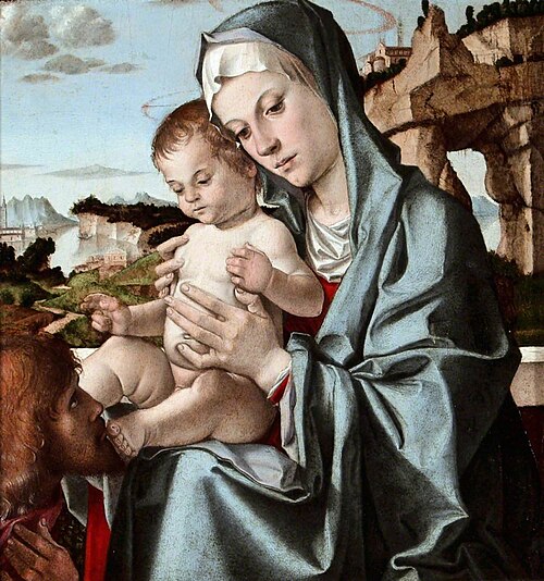 The Virgin and Child with a Saint, , Bartolomeo Cincani