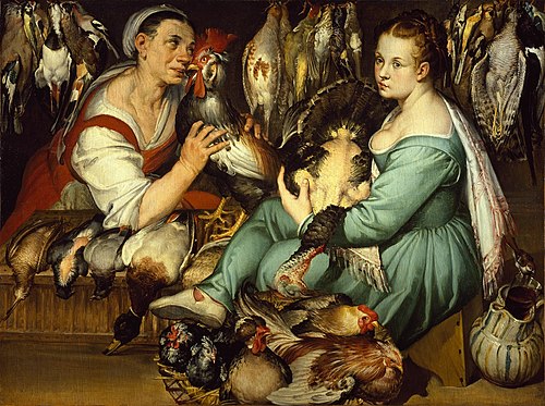 Poultry dealer, 1580, Bartolomeo Passarotti