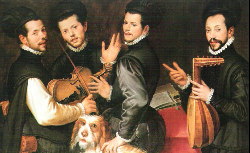 Portrait of the four Monaldini brothers, 1550, Bartolomeo Passarotti