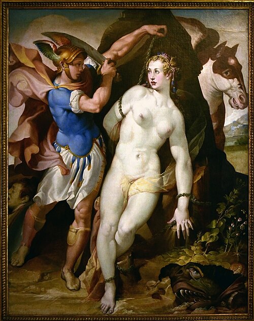 Perseus frees Andromeda, 1572, Bartolomeo Passarotti