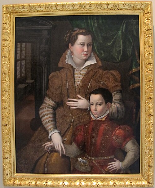 Portrait of a Noblewoman and son, , Bartolomeo Passarotti