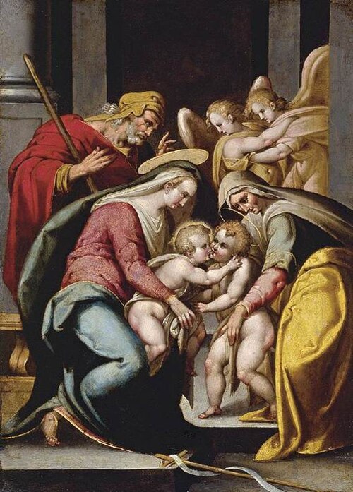 The Holy Family with St Elizabeth and the Infant St John the Baptist, 1572, Bartolomeo Passarotti