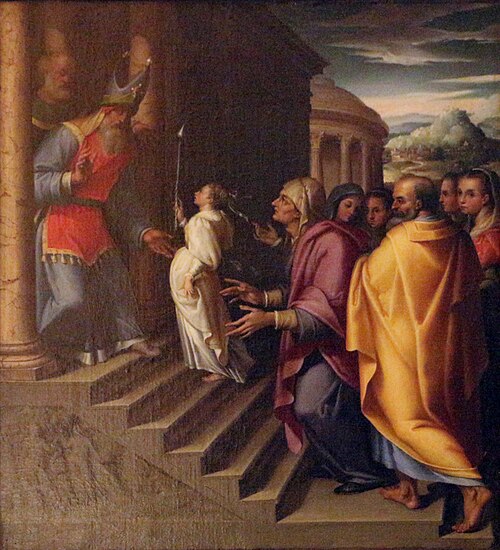 presentazione della vergine al tempio, 1550, Bartolomeo Passarotti