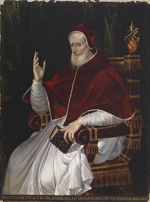 Portrait of Pope Pius V, 1566, Bartolomeo Passarotti
