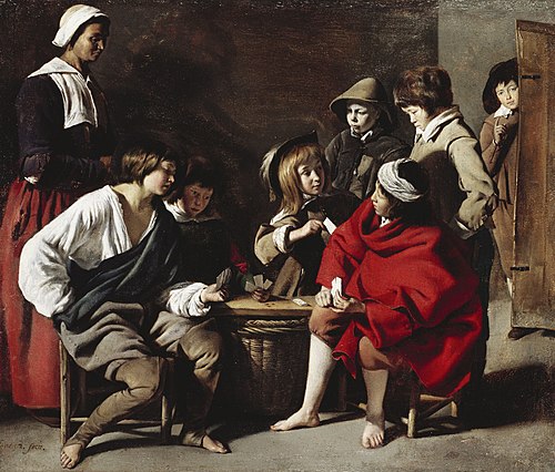 The Young Card-players, 1635, frères Le Nain