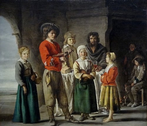 Paysans dans une creutte, 1642, frères Le Nain