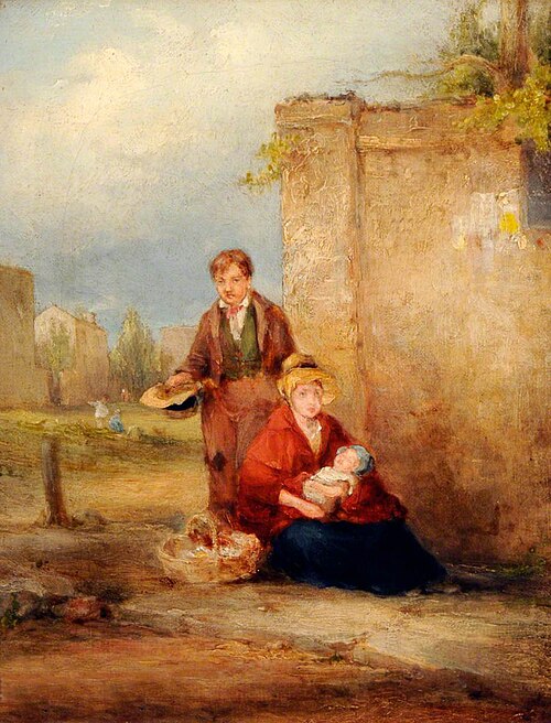 The Mendicants, 1833, Francis William Topham