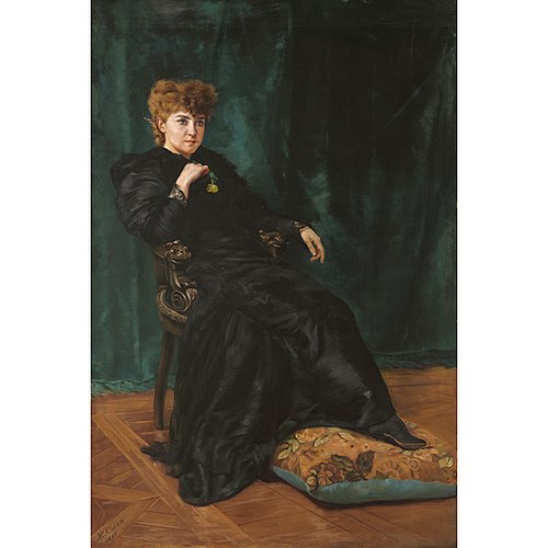 Minnie Maddern Fiske, 1893, Maximilien Colin