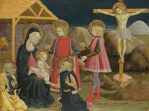 The Adoration of the Kings, and Christ on the Cross, 1470, Benedetto Bonfigli