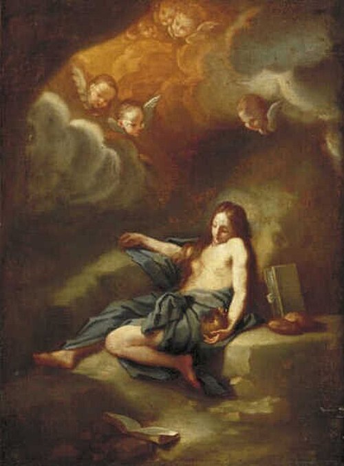 Penitent Magdalena in a landscape, 1715, Benedetto Luti