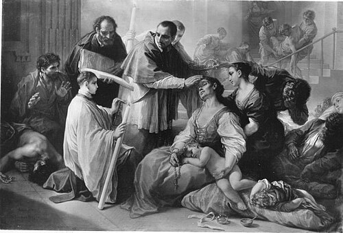 Der hl. Karl Borromäus unter den Pestkranken, 1713, Benedetto Luti
