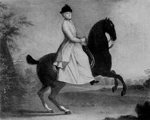 Equestrian portrait of Maria Kunigunde of Saxony (1740-1826), 1750, Benedikt Beckenkamp