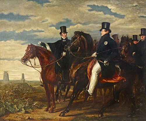 The Duke of Wellington Describing the Field of Waterloo to HM George IV, 1840, Benjamin Haydon