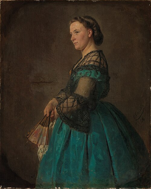 Portrait de la femme de l'artiste, 1864, Benjamin Vautier