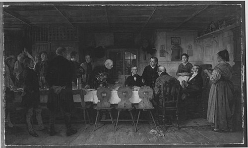 Ein Zweckessen auf dem Lande, 1871, Benjamin Vautier
