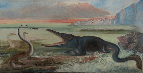 Early Jurassic Marine Reptiles, 1876, Benjamin Waterhouse Hawkins