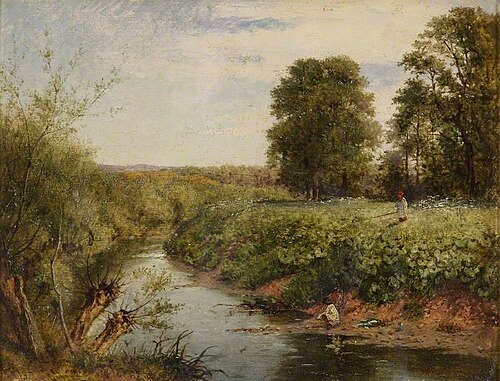 On the Teme at Worcester, 1855, Benjamin Williams Leader