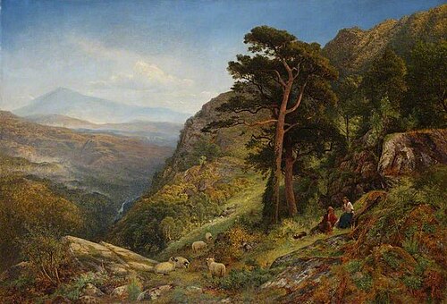 On the Hills above Betws-y-Coed, 1862, Benjamin Williams Leader