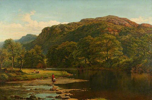Stepping Stones, 1863, Benjamin Williams Leader