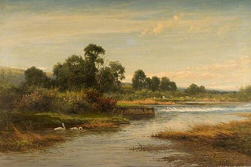 Goring-on-Thames, Oxfordshire, 1873, Benjamin Williams Leader