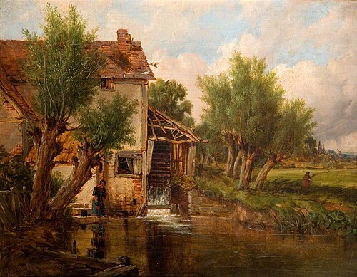 An Old Mill, near Worcester, 1880, Benjamin Williams Leader
