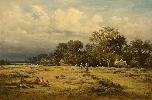 Haymaking, 1881, Benjamin Williams Leader