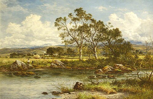Harvest Time: On the Banks of the Llugwy, 1884, Benjamin Williams Leader