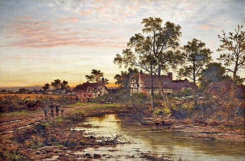 Evening at Norton, Worcester, 1886, Benjamin Williams Leader