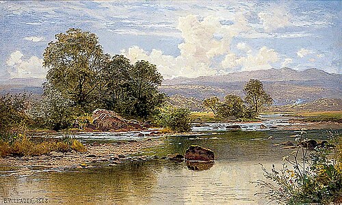 A Sunny Morning on the Llugwy, 1888, Benjamin Williams Leader