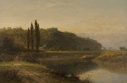 On the Severn below Worcester, 1889, Benjamin Williams Leader