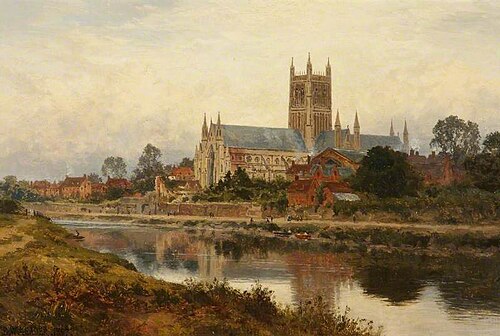Worcester Cathedral, 1897, Benjamin Williams Leader