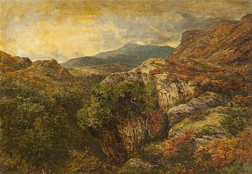 View near Llanberis, North Wales, 1915, Benjamin Williams Leader