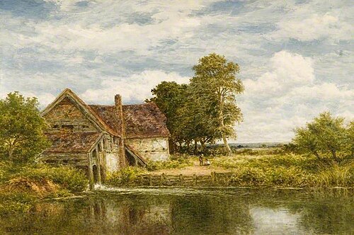Old Worcestershire Mill, 1919, Benjamin Williams Leader