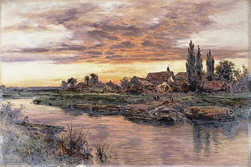 Sunset on the Severn, 1906, Benjamin Williams Leader