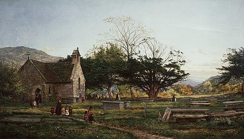 Bettws y Coed Church, 1863, Benjamin Williams Leader